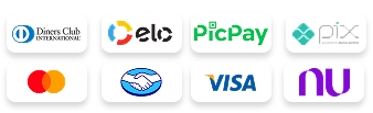 Formas de pagamento aceitas: cartões e mais